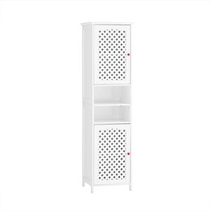 SoBuy Armario alto de baño de dos puertas blanco 45x41.5x170cm moderno SoBuy Armario alto de baño de dos puertas blanco 45x41.5x170cm moderno