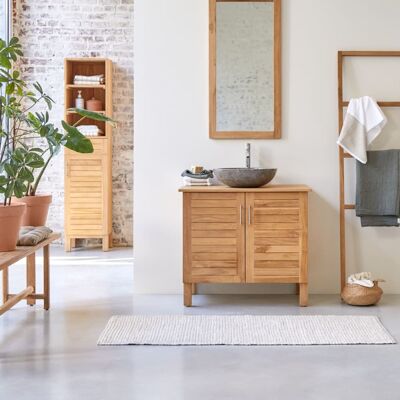 Tikamoon Mueble para lavabo de teca maciza de 85 cm Tikamoon Mueble para lavabo de teca maciza de 85 cm