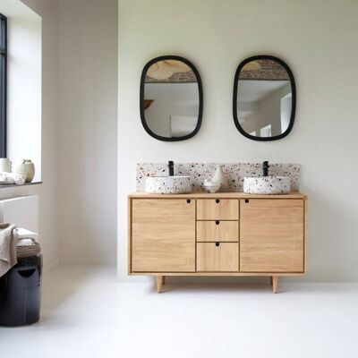 Tikamoon Mueble para lavabo de teca maciza de 145 cm Tikamoon Mueble para lavabo de teca maciza de 145 cm