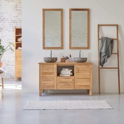 Tikamoon Mueble para lavabo de teca maciza de 125 cm Tikamoon Mueble para lavabo de teca maciza de 125 cm