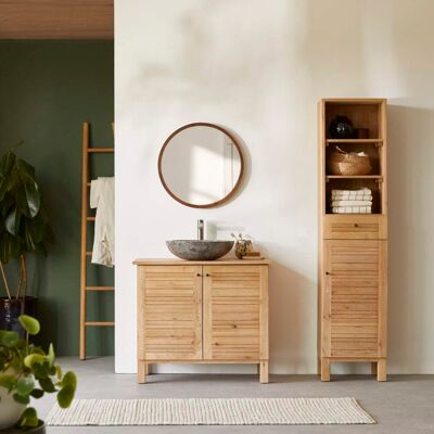 Tikamoon Mueble para lavabo de roble macizo de 85 cm Tikamoon Mueble para lavabo de roble macizo de 85 cm