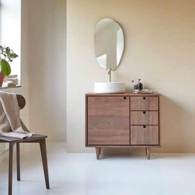 Tikamoon Mueble para lavado de nogal macizo de 95 cm Tikamoon Mueble para lavado de nogal macizo de 95 cm
