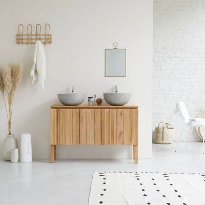 Tikamoon Mueble para lavabo de teca maciza de 120 cm Tikamoon Mueble para lavabo de teca maciza de 120 cm