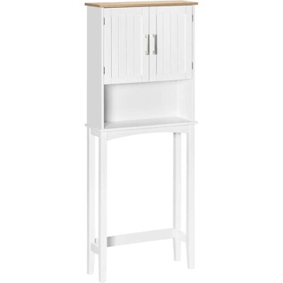 Kleankin Mueble sobre inodoro 64x22x165 cm blanco Kleankin Mueble sobre inodoro 64x22x165 cm blanco