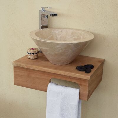 Wild Water Mueble suspendido de teca para lavabo Wild Water Mueble suspendido de teca para lavabo