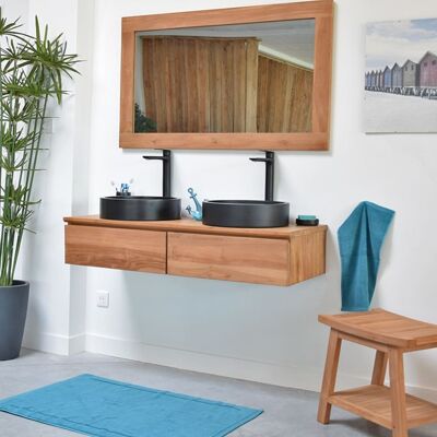 Wild Water Mueble de baño suspendido teca maciza 120 cm Wild Water Mueble de baño suspendido teca maciza 120 cm