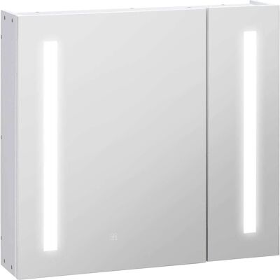 Kleankin Armario con espejo 70x15x65 cm blanco Kleankin Armario con espejo 70x15x65 cm blanco