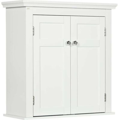 Kleankin Armario de pared 58x24x60 cm blanco Kleankin Armario de pared 58x24x60 cm blanco