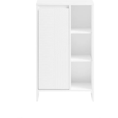 Armario de lavandería blanco SoBuy con estantes ajustables - Mueble de almacenamiento Armario de lavandería blanco SoBuy con estantes ajustables - Mueble de almacenamiento
