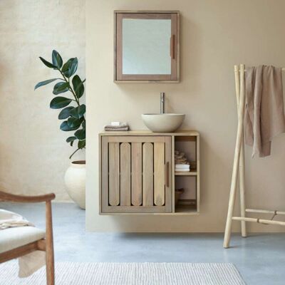 Tikamoon Mueble de baño de acacia maciza de 80 cm Tikamoon Mueble de baño de acacia maciza de 80 cm
