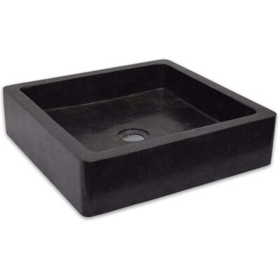 Ocean Line Kalio Lavabo de Mármol Negro - Fregadero de Baño Ocean Line Kalio Lavabo de Mármol Negro - Fregadero de Baño