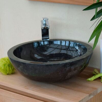 Ocean Line Lavabo independiente de mármol negro Ocean Line Lavabo independiente de mármol negro