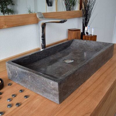 Ocean Line Lavabo independiente de mármol negro Ocean Line Lavabo independiente de mármol negro