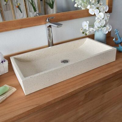 Ocean Line Lavabo independiente en Terrazzo crema Ocean Line Lavabo independiente en Terrazzo crema