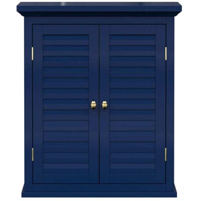 Equipo Teamson - Armario de Pared Azul Marino con Puertas Persiana Equipo Teamson - Armario de Pared Azul Marino con Puertas Persiana