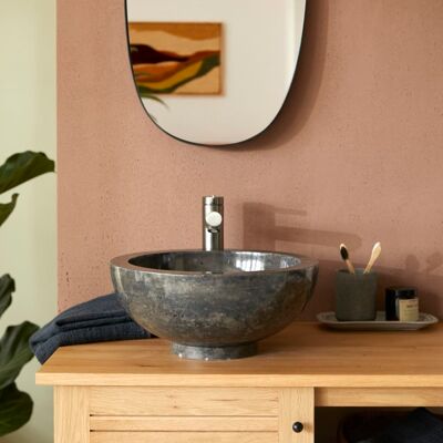 Tikamoon Lavabo redondo de mármol 35 cm Tikamoon Lavabo redondo de mármol 35 cm