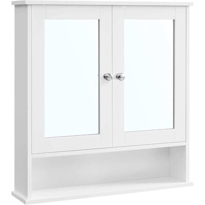 VASAGLE Armario de pared para baño de 15 x 65 x 75 cm de color blanco VASAGLE Armario de pared para baño de 15 x 65 x 75 cm de color blanco