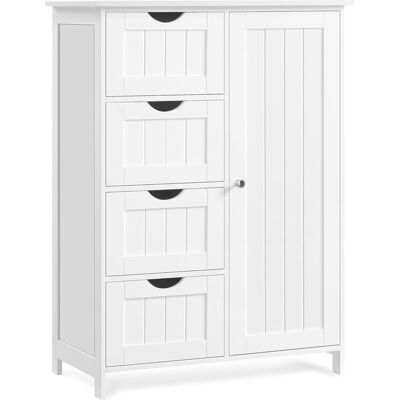 VASAGLE Estrecho 4 cajones 35×65×90 cm Cloud White - Armario de baño VASAGLE Estrecho 4 cajones 35×65×90 cm Cloud White - Armario de baño