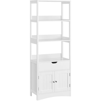 VASAGLE Armario del baño de 32,5 x 60 x 154 cm de color blanco VASAGLE Armario del baño de 32,5 x 60 x 154 cm de color blanco