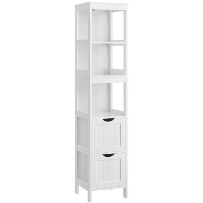 VASAGLE Armario del baño de 30 x 30 x 141,5 cm de color blanco VASAGLE Armario del baño de 30 x 30 x 141,5 cm de color blanco