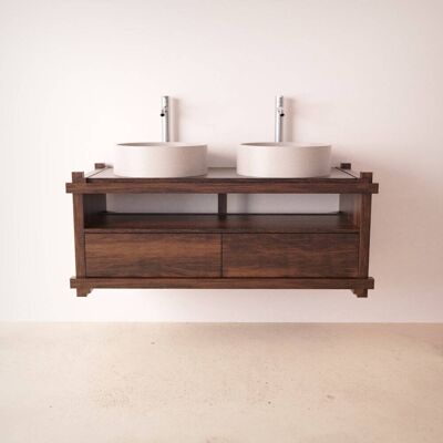 Tikamoon Mueble para lavabo de madera maciza de mango 120 cm Tikamoon Mueble para lavabo de madera maciza de mango 120 cm