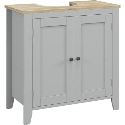 Kleankin Mueble bajo lavabo 60x30x60 cm gris Kleankin Mueble bajo lavabo 60x30x60 cm gris
