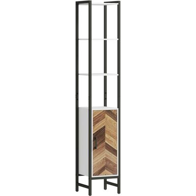 Armario alto de baño Homcom con 3 estantes - Diseño compacto y alto Armario alto de baño Homcom con 3 estantes - Diseño compacto y alto