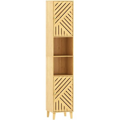 Homcom Columna de baño 32x30x170 cm madera natural Homcom Columna de baño 32x30x170 cm madera natural