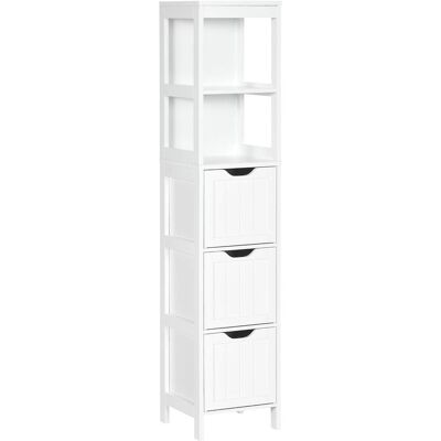 Homcom Columna de baño 30x30x141.6 cm blanco Homcom Columna de baño 30x30x141.6 cm blanco