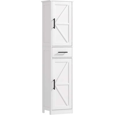 Homcom Columna de baño 40x30x170 cm blanco Homcom Columna de baño 40x30x170 cm blanco