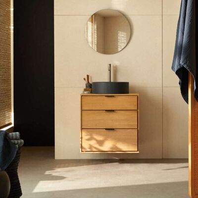 Tikamoon Mueble de baño de roble macizo 60 cm Tikamoon Mueble de baño de roble macizo 60 cm
