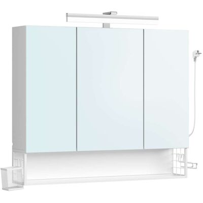 VASAGLE Mueble de baño con iluminación led de color blanco VASAGLE Mueble de baño con iluminación led de color blanco