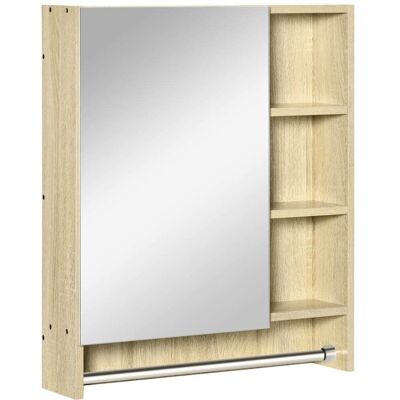 Kleankin - Mirror Wall Cabinet - Oak - Bathroom cabinet Kleankin - Mirror Wall Cabinet - Oak - Bathroom cabinet