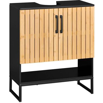 SoBuy Mueble para lavabo con dos puertas negro 60x30x70.5cm moderno SoBuy Mueble para lavabo con dos puertas negro 60x30x70.5cm moderno