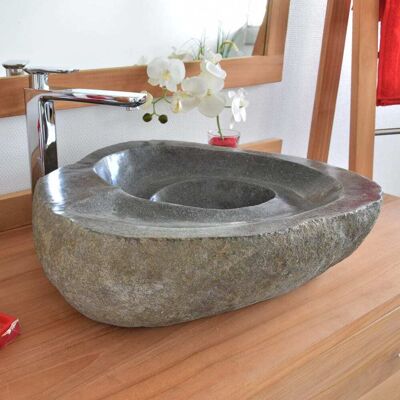 Ocean Line Lavabo de piedra de río 40 Ocean Line Lavabo de piedra de río 40
