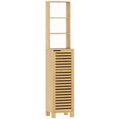 Homcom Columna de baño 34x30x170 cm madera natural Homcom Columna de baño 34x30x170 cm madera natural