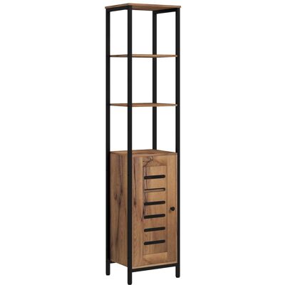 Kleankin Columna de baño 37x30x167 cm marrón rústico Kleankin Columna de baño 37x30x167 cm marrón rústico