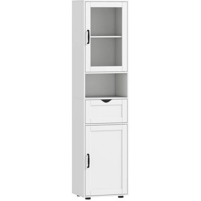 Homcom Columna de baño 40x30x165 cm blanco Homcom Columna de baño 40x30x165 cm blanco