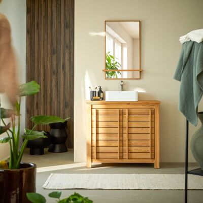 Tikamoon Mueble de lavabo de teca maciza 90 cm Tikamoon Mueble de lavabo de teca maciza 90 cm