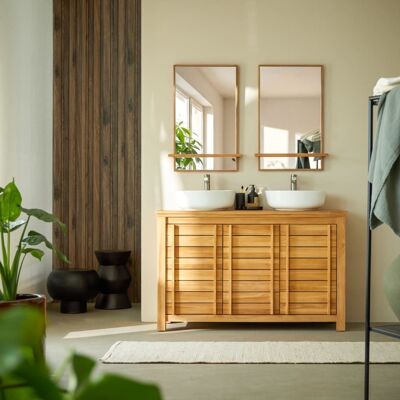 Tikamoon Mueble de lavabo de teca maciza 125 cm Tikamoon Mueble de lavabo de teca maciza 125 cm