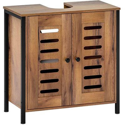 Homcom Mueble bajo lavabo 60x30x60 cm marrón rústico Homcom Mueble bajo lavabo 60x30x60 cm marrón rústico