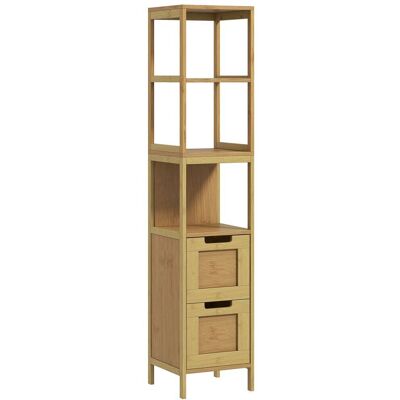 Kleankin Columna de baño 30x30x142.5 cm madera natural Kleankin Columna de baño 30x30x142.5 cm madera natural
