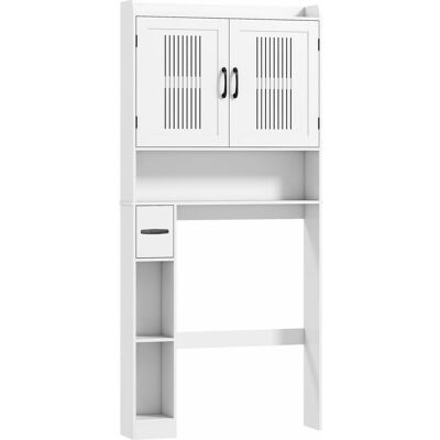 Homcom Mueble sobre inodoro 80x19.5x170 cm blanco Homcom Mueble sobre inodoro 80x19.5x170 cm blanco
