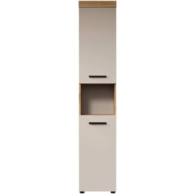 Calicosy Columna de baño de 2 puertas efecto en roble y cachemira a184 cm Calicosy Columna de baño de 2 puertas efecto en roble y cachemira a184 cm