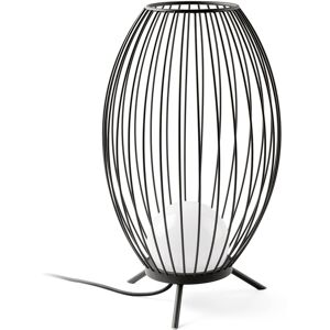 FARO BARCELONA Cage lámpara portátil gris oscuro aluminio