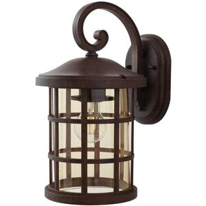 Lindby Lámpara de pared exterior de plástico marrón Lindby Lámpara de pared exterior de plástico marrón