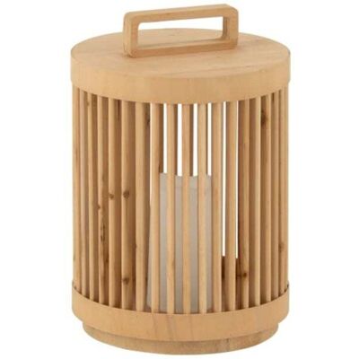 J-line Lámpara cilíndrica de madera de abeto beige 24.5x24.5x36 cm J-line Lámpara cilíndrica de madera de abeto beige 24.5x24.5x36 cm