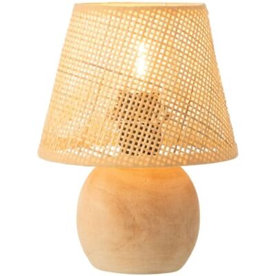 J-line Lámpara led a pilas de madera beige 17x17x23 cm J-line Lámpara led a pilas de madera beige 17x17x23 cm