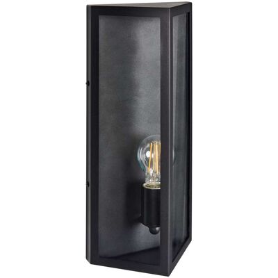 Beliani Lámpara de pared exterior negro Beliani Lámpara de pared exterior negro