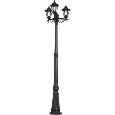 QAZQA Farola exterior negra 217 cm ip44 QAZQA Farola exterior negra 217 cm ip44